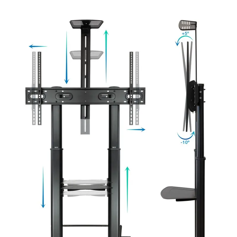 Tooq FS20400HM-B Suporte de chão 60"-100" ajustável - Imagem de Detalhe 25