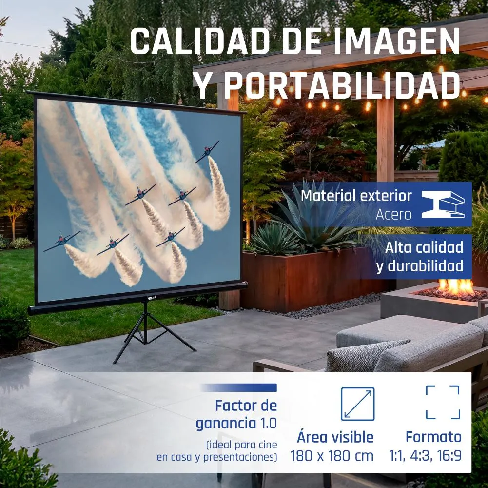 iggual Ecrã 100" 180x180 cm com tripé+bolsa - Imagem de Detalhe 113