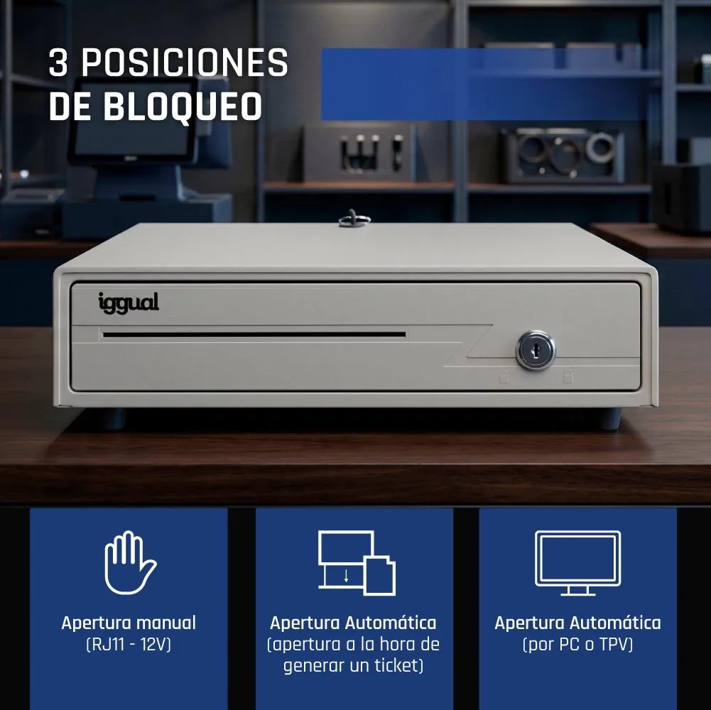 iggual Cajón portamonedas IRON-10W 38cm 4+6 branco - Imagem de Detalhe 115