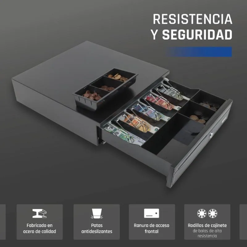 iggual Cajón Portamonedas IRON-30 42cm 5+5 preto - Imagem de Detalhe 114