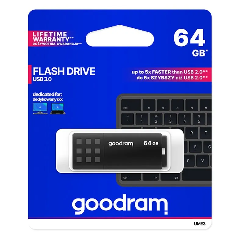 Goodram UME3 Pen Drive 64GB USB 3.0 Preto - Imagem de Detalhe 51