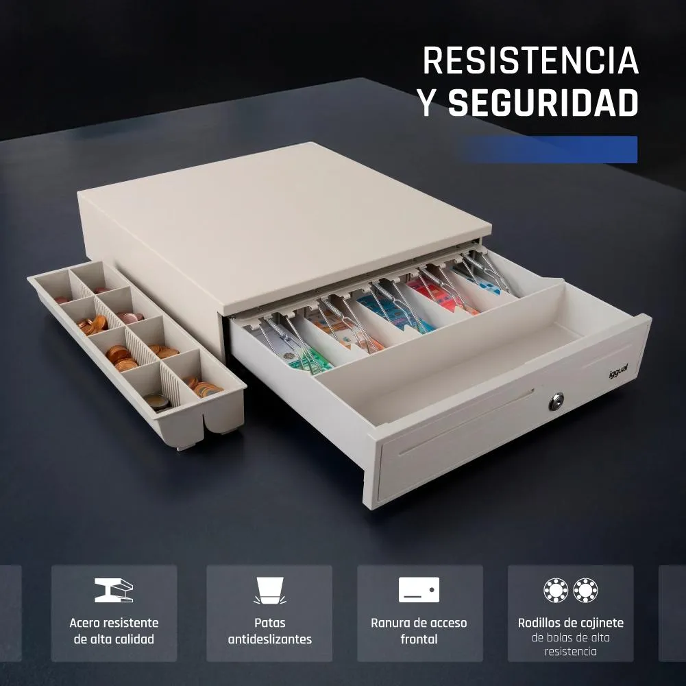iggual Cajón Portamonedas IRON-50W 42cm 5+8 branco - Imagem de Detalhe 121