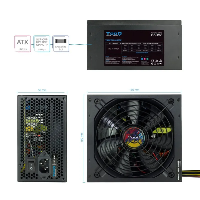 Tooq Fonte de Alimentação TQAPOLO-650SP 650W - Imagem de Detalhe 49