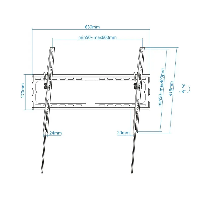 Tooq Suporte de parede LP1081T-B inclui ecrãs 37-80" - Imagem de Detalhe 41