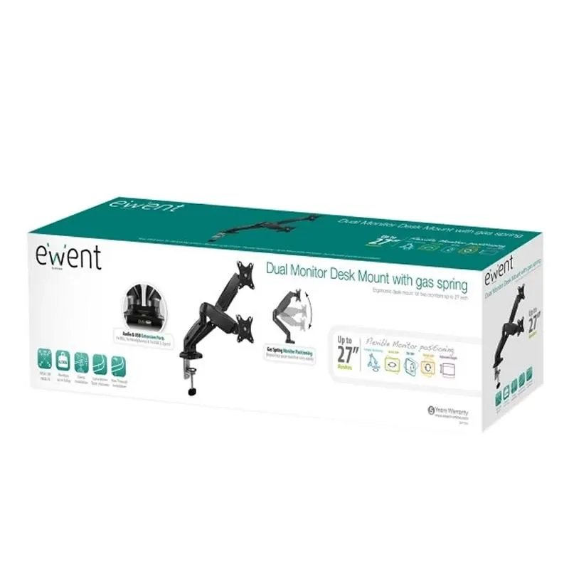 EWENT EW1516 Sop.TV Mesa Gas 2 Moni.27-34" USB-Mic - Imagem de Detalhe 52