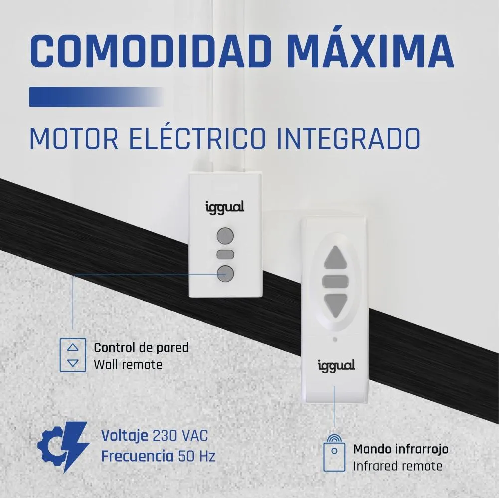 iggual Ecrã elétrico 4:3 112" 200x200 cm - Imagem de Detalhe 136
