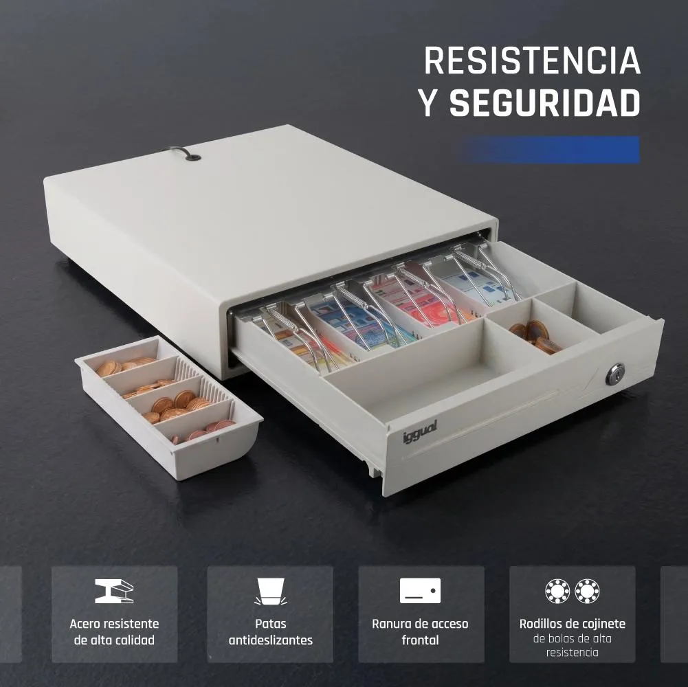 iggual Cajón portamonedas IRON-10W 38cm 4+6 branco - Imagem de Detalhe 135