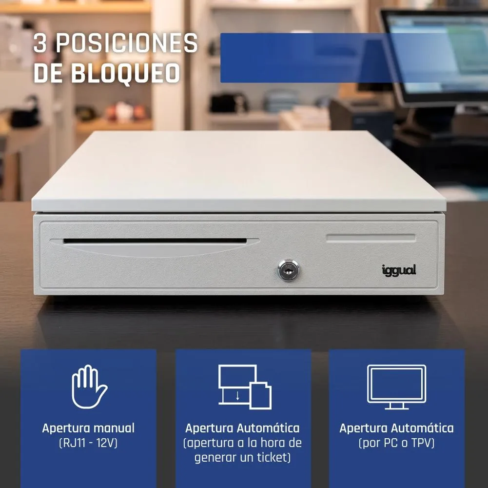 iggual Cajón portamonedas IRON-30W 42cm 5+5 branco - Imagem de Detalhe 135