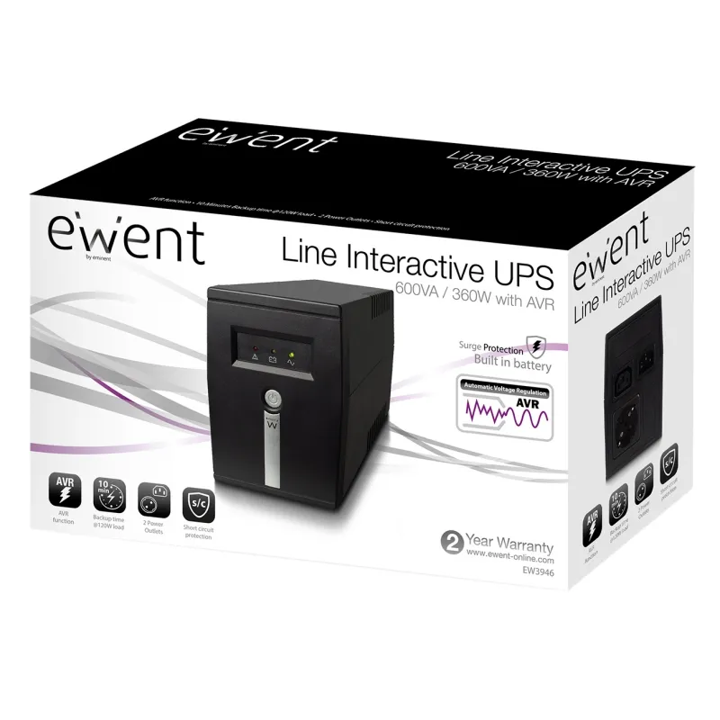 EWENT SAI EW3946 UPS 600VA Interactivo - Imagem de Detalhe 60