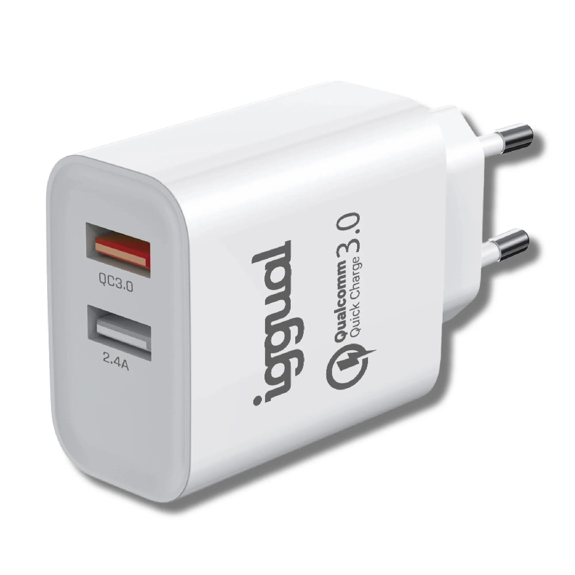 iggual Carregador duplo 2xUSB carga rápida QC3.0 30W - Imagem de Detalhe 101