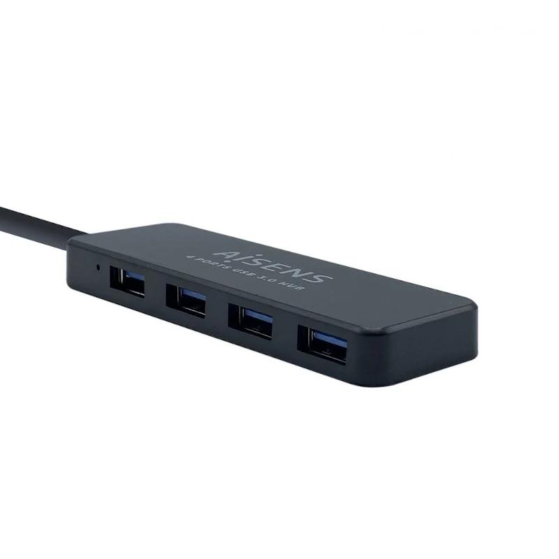 Aisens Hub USB 3.0 tipo A/M-4xtipo A/preto 30cm - Imagem de Detalhe 6