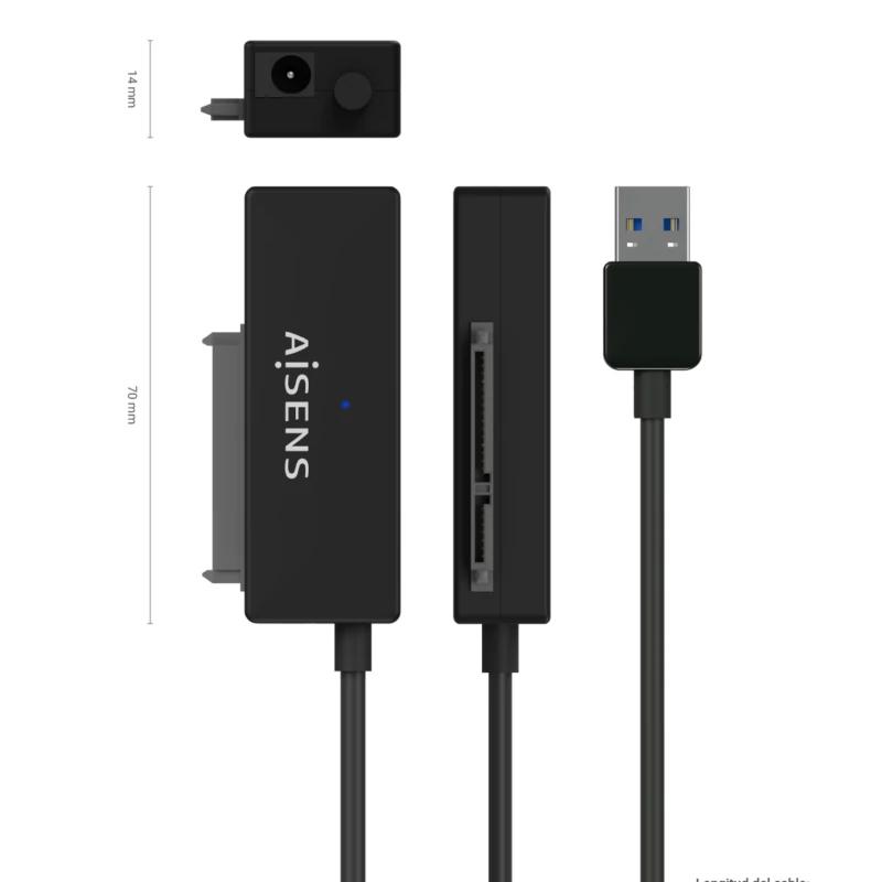 Aisens Adaptador SATA a USB-A 3.0 para Discos 2.5/3.5 - Imagem de Detalhe 8