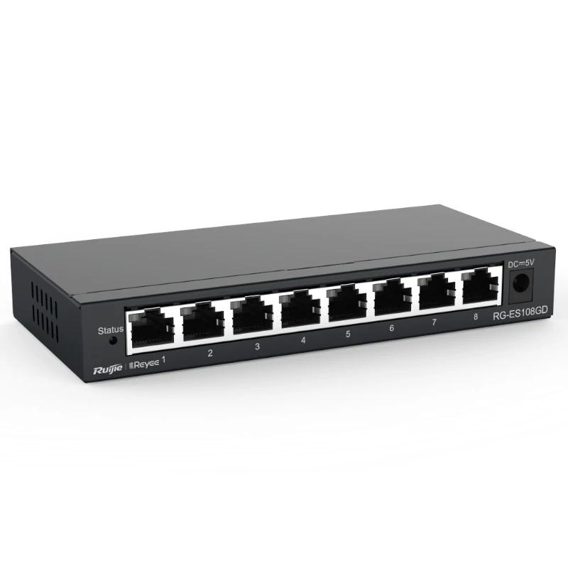 Reyee Switch Não Gerido 8xGb RJ45 Caixa de Aço - Imagem de Detalhe 8