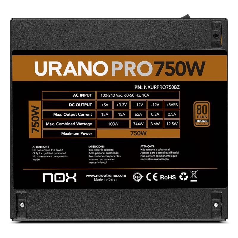 NOX Fuente ATX Urano PRO 750W Bronze - Imagem de Detalhe 6