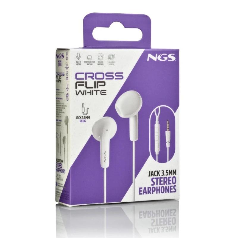 NGS Auricular Blanco Estéreo con cable JACK 3.5 mm - Imagem de Detalhe 6