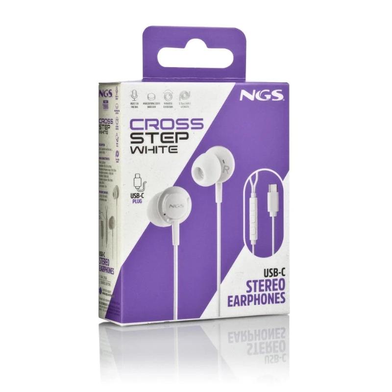 NGS Auricular Blanco Estéreo USB-C con cable - Imagem de Detalhe 6