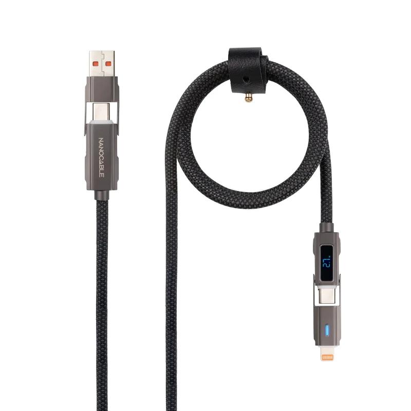 Nanocable Cable USB-C+USB-A/M-LIGHTNING+USB-C/M 1M - Imagem de Detalhe 2