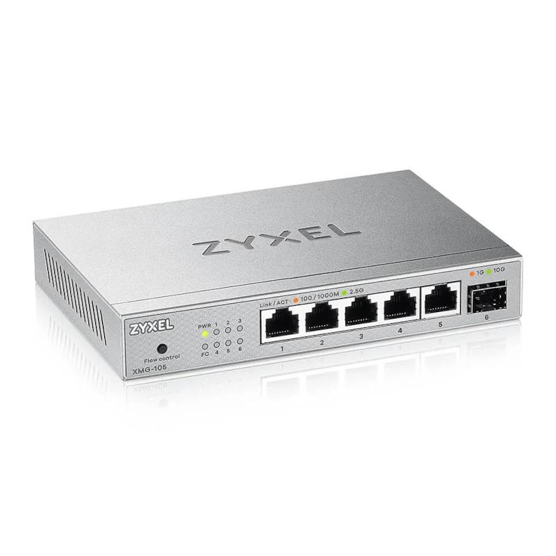 Zyxel XMG-105 Switch 5x2,5mGb 1xSFP+ Desktop - Imagem de Detalhe 4