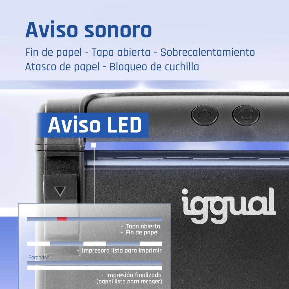 iggual Impresora Térmica TP9000 USB+RJ45+RJ45RS232 - Imagem de Detalhe 5