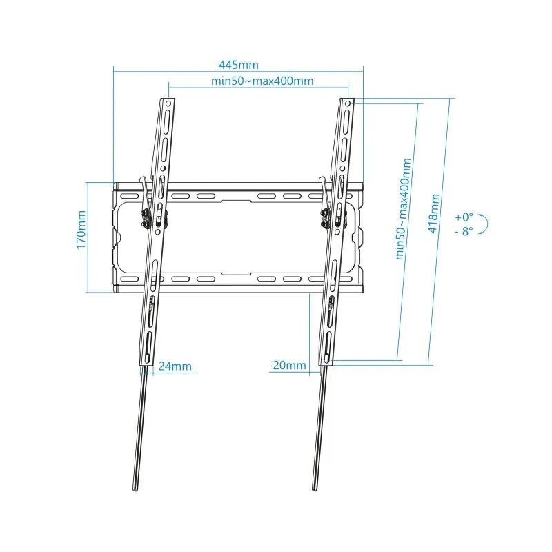 Tooq Suporte de parede LP1071T-B inclui ecrãs 32-70" - Imagem de Detalhe 56