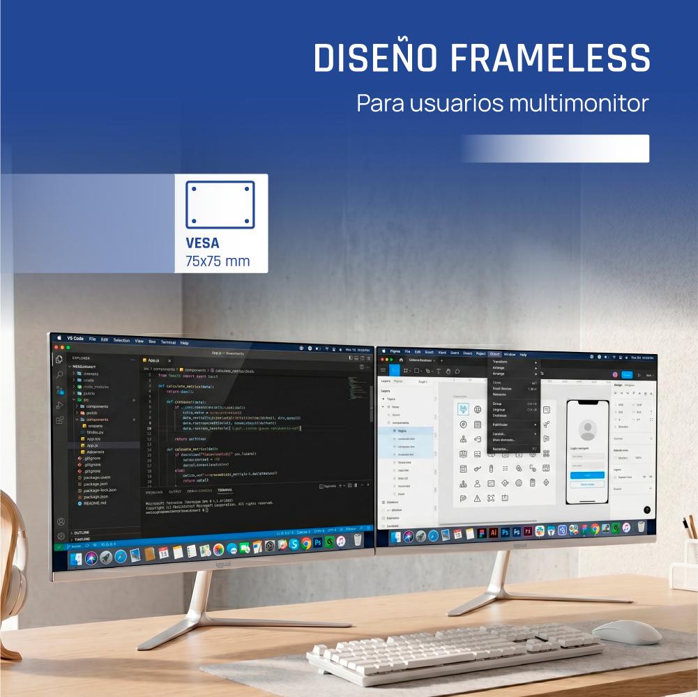 iggual Monitor 24" IPS 1ms FHD 120Hz MM blanco - Imagem de Detalhe 2