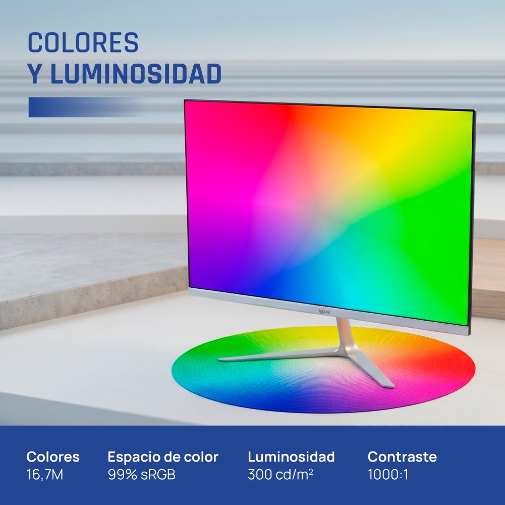 iggual Monitor 24" IPS 1ms FHD 120Hz MM blanco - Imagem de Detalhe 4