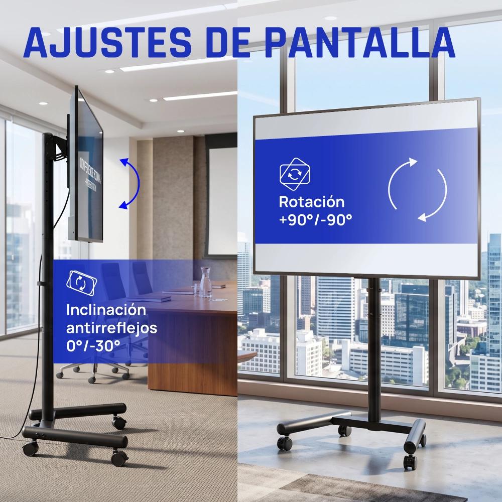 iggual SRTV55 Soporte TV suelo ruedas 13"-55" 20kg - Imagem de Detalhe 3