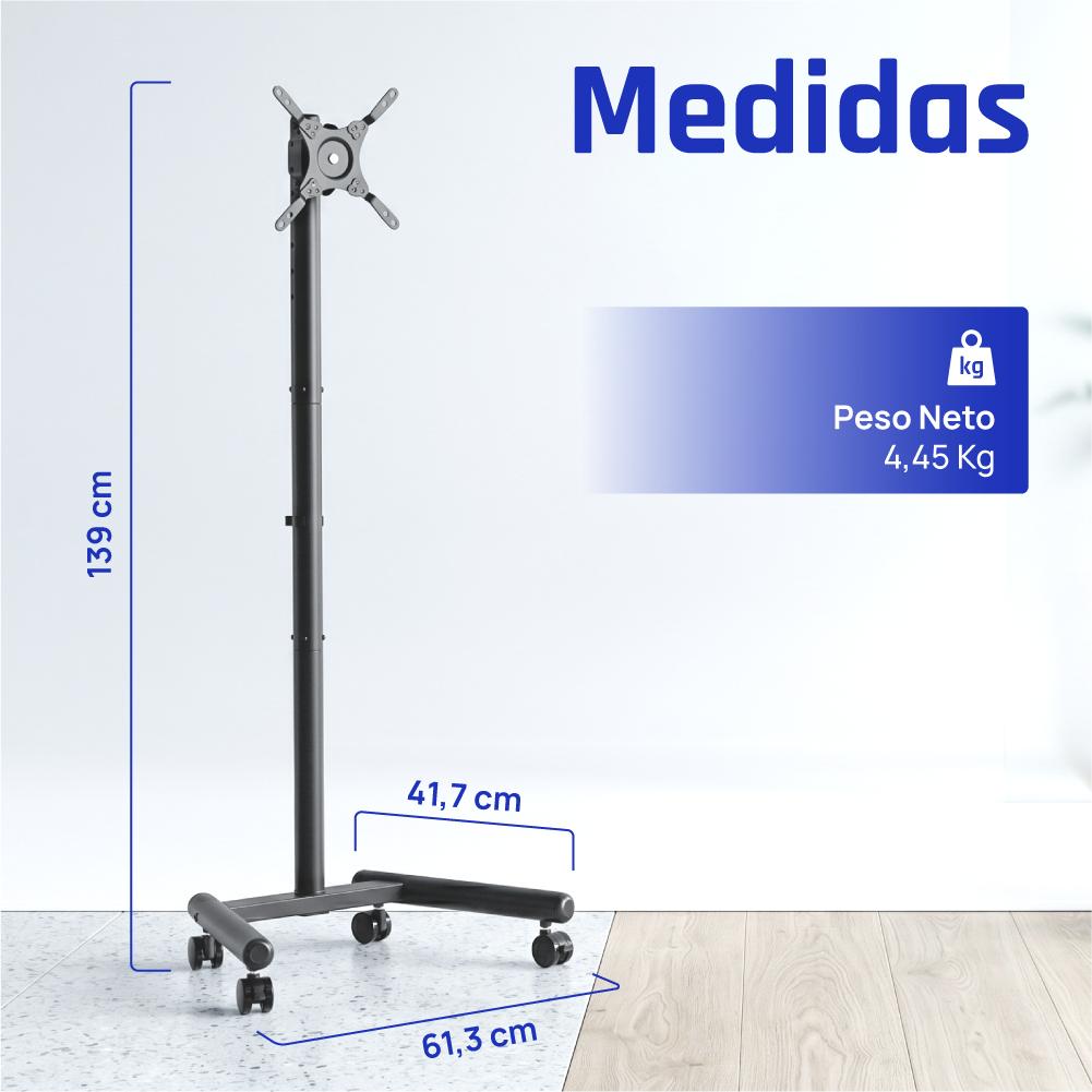 iggual SRTV55 Soporte TV suelo ruedas 13"-55" 20kg - Imagem de Detalhe 5