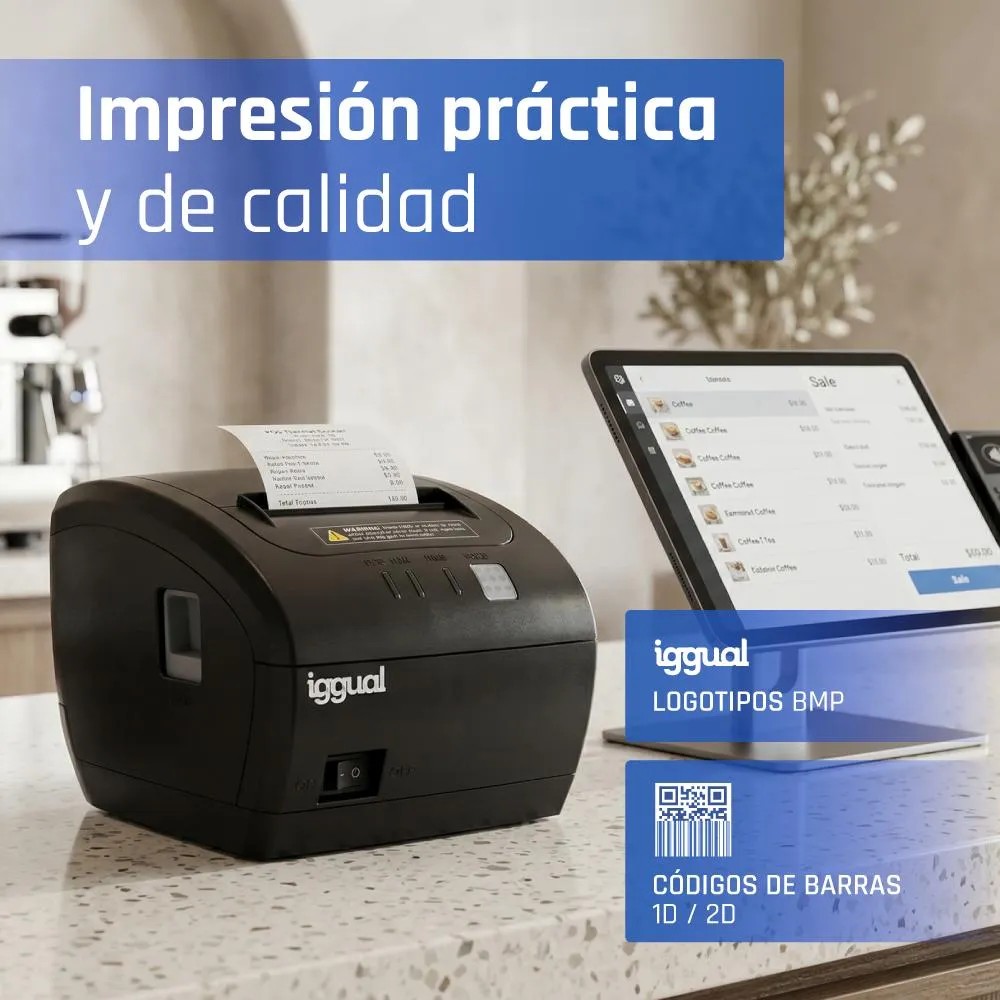 iggual TP7001 203 x 203 DPI Com fios Trasferência termal Impressora POS - Imagem de Detalhe 27