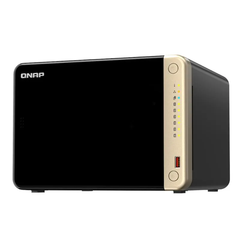 QNAP TS-664 NAS Tower Intel® Celeron® N5095 8 GB DDR4 0 TB QNAP QTS Preto, Bronze - Imagem de Detalhe 7