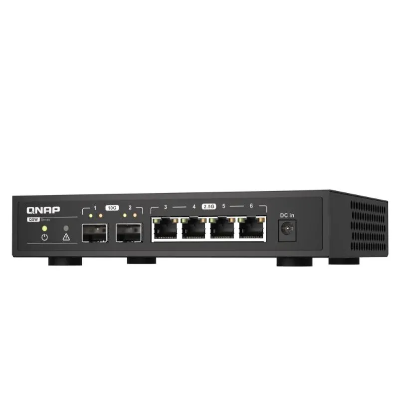 QNAP QSW-2104-2S switch de rede Não-gerido 2.5G Ethernet Preto - Imagem de Detalhe 8