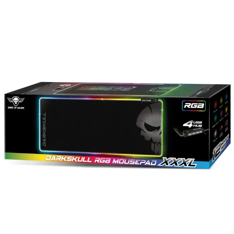 Spirit of Gamer Tapete DarkSkull RGB+HUB XXXL - Imagem de Detalhe 3
