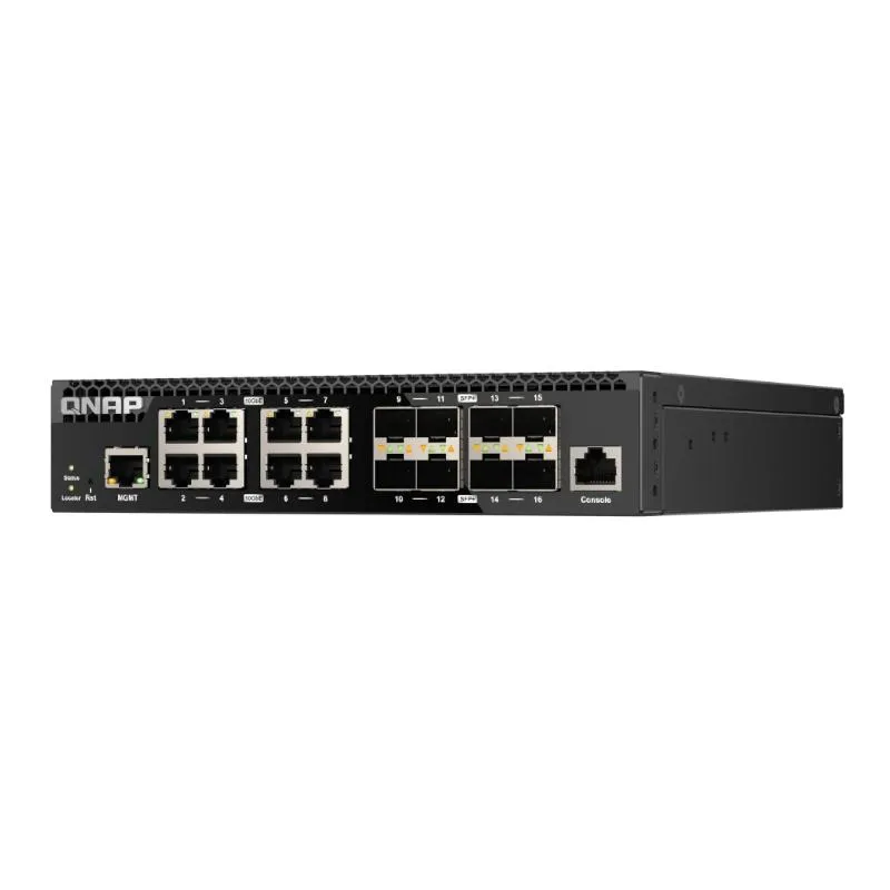 QNAP QSW-M3216R-8S8T switch de rede Gerido L2/L3 10G Ethernet (100/1000/10000) 1U Preto - Imagem de Detalhe 8
