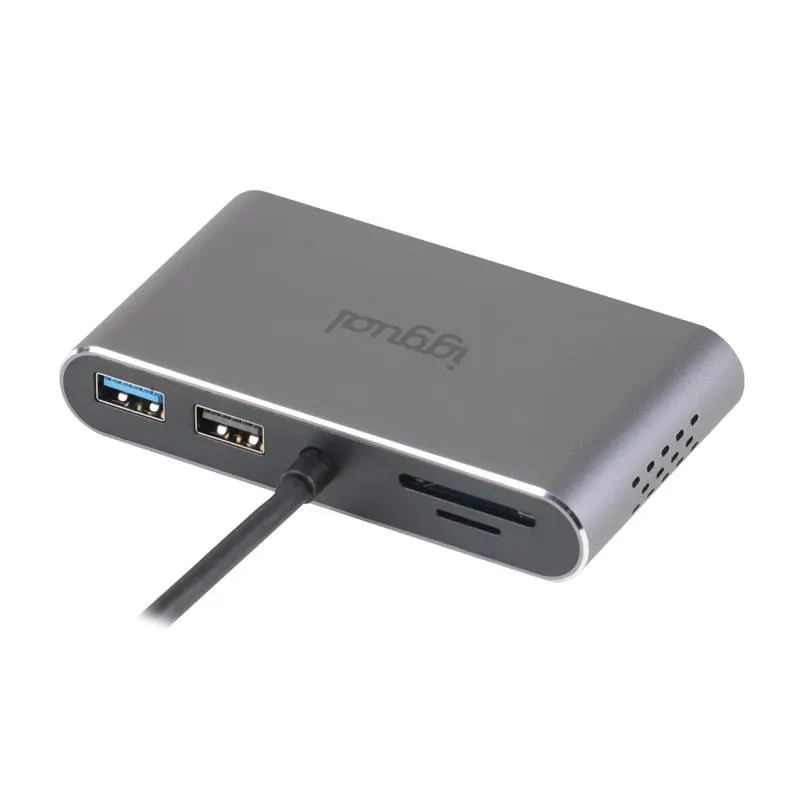 iggual IGG319222 base & duplicador de portas Com fios USB 3.2 Gen 1 (3.1 Gen 1) Type-C Cinzento - Imagem de Detalhe 1