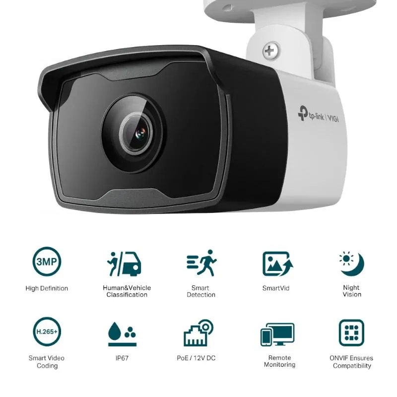 TP-Link VIGI C330I Bala (forma) Câmara de segurança IP Exterior 2304 x 1296 pixels Teto/Parede/Poste - Imagem de Detalhe 5