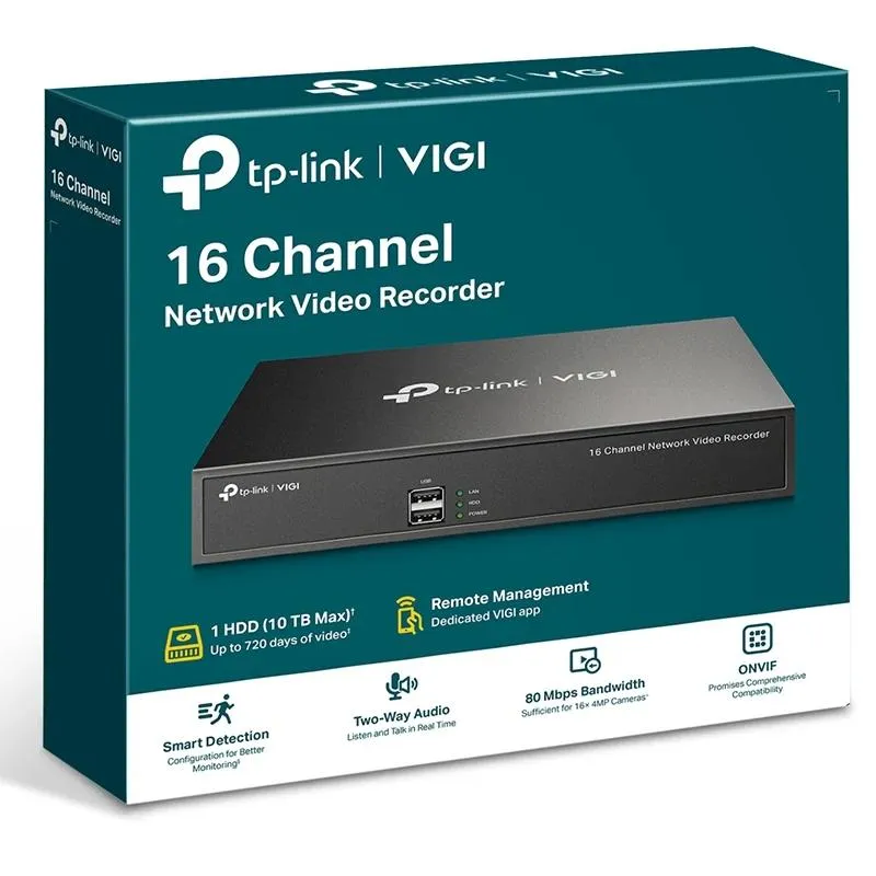 TP-Link VIGI NVR1016H gravador de vídeo em rede (NVR) Preto - Imagem de Detalhe 6