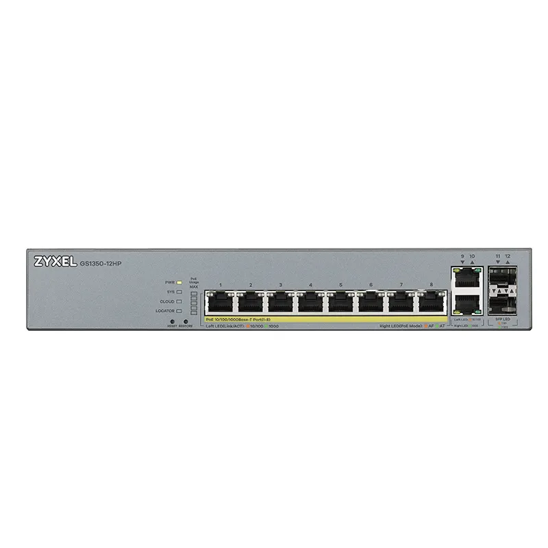 Zyxel GS1350-12HP-EU0101F switch de rede Gerido L2 Gigabit Ethernet (10/100/1000) Power over Ethernet (PoE) Cinzento - Imagem de Detalhe 37