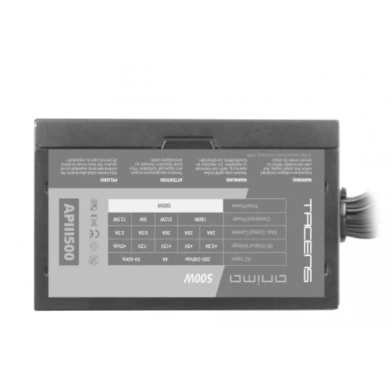 Tacens Anima APIII500 fonte de alimentação 500 W 20+4 pin ATX ATX Preto - Imagem de Detalhe 131