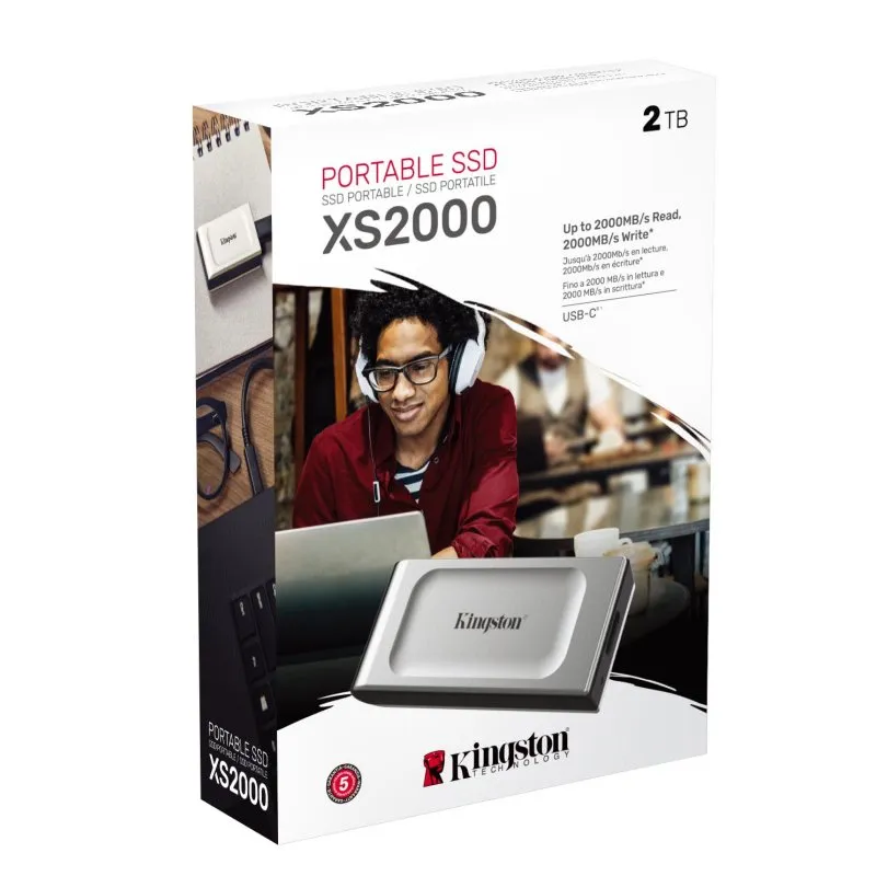 Kingston Technology XS2000 2 TB USB Type-C 3.2 Gen 2 (3.1 Gen 2) Preto, Prateado - Imagem de Detalhe 32