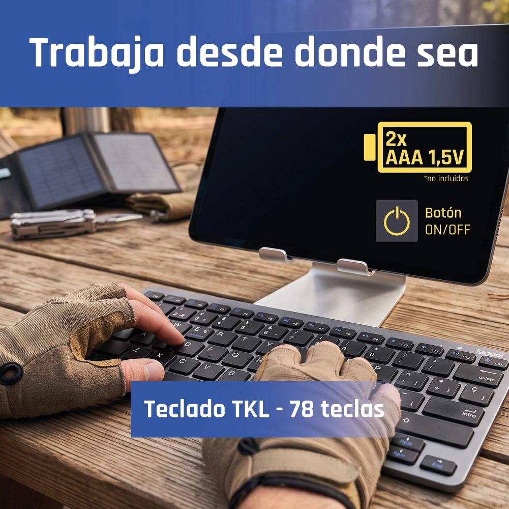 iggual IGG316917 teclado Bluetooth QWERTY Preto, Cinzento - Imagem de Detalhe 103