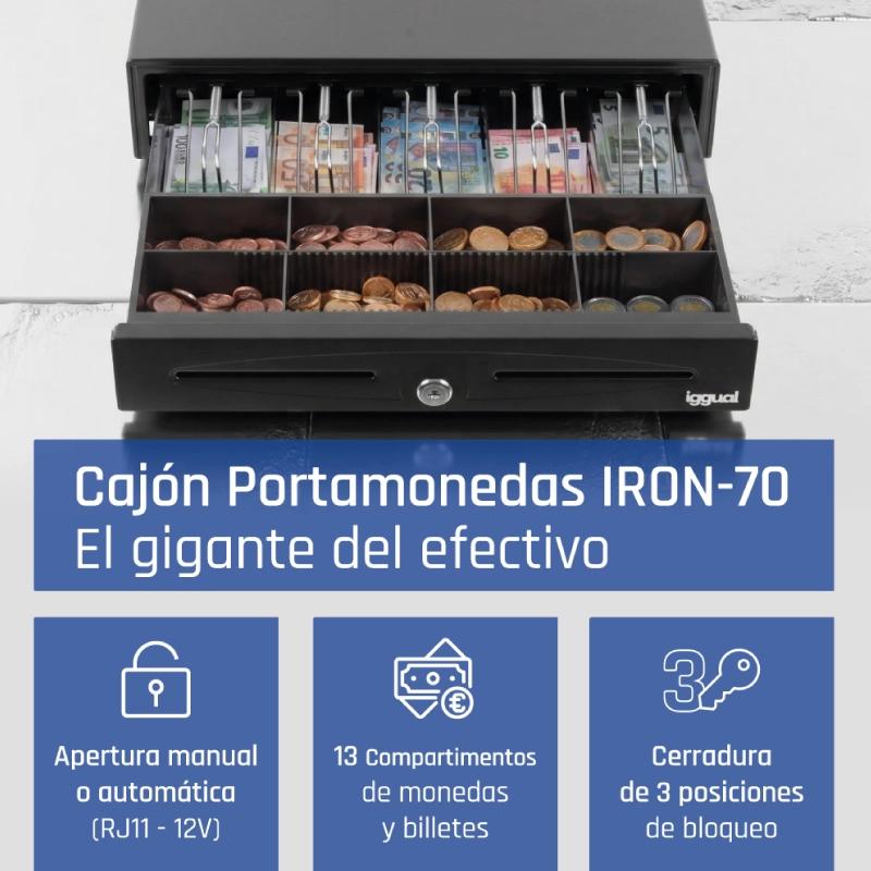 iggual IRON-70 Gaveta para caixa registadora manual e automática - Imagem de Detalhe 120