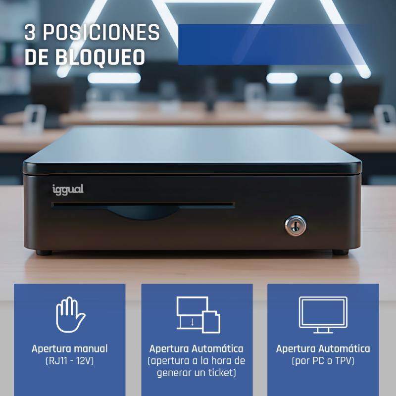 iggual IGG317945 gaveta de dinheiro Gaveta para caixa registadora manual e automática - Imagem de Detalhe 115