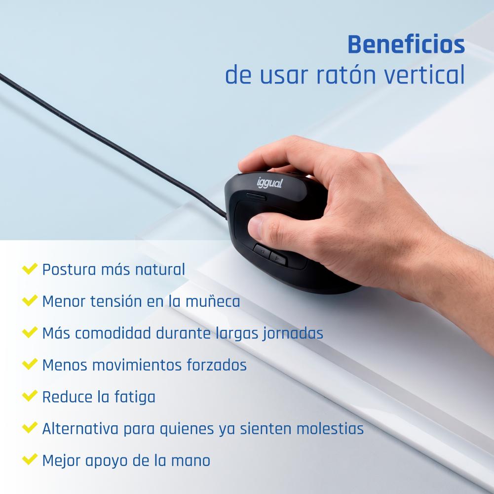 iggual IGG318386 rato Escritório Mão direita USB Type-A Ótico 2400 DPI - Imagem de Detalhe 18