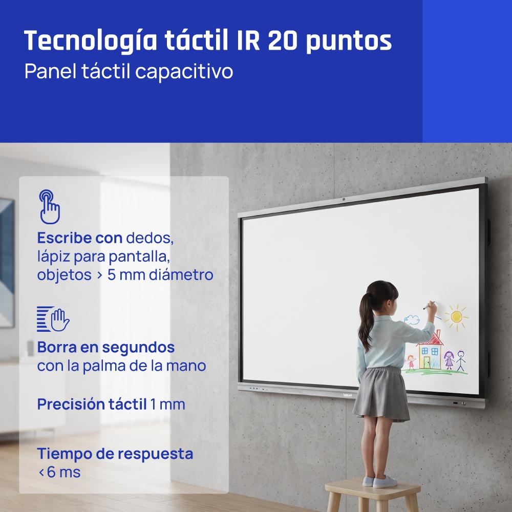 iggual Orchid 86" Webcam Plasma interativo 2,18 m (86") LED Wi-Fi 400 cd/m² 4K Ultra HD Preto Ecrã táctil Processador built-in Android - Imagem de Detalhe 16