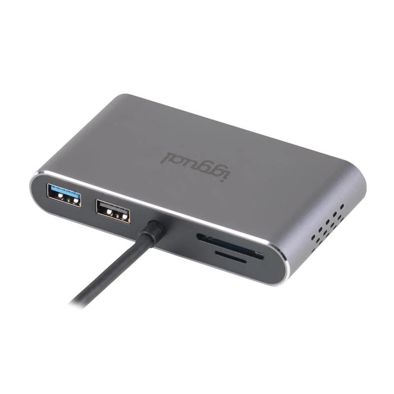iggual IGG319222 base & duplicador de portas Com fios USB 3.2 Gen 1 (3.1 Gen 1) Type-C Cinzento - Imagem de Detalhe 4