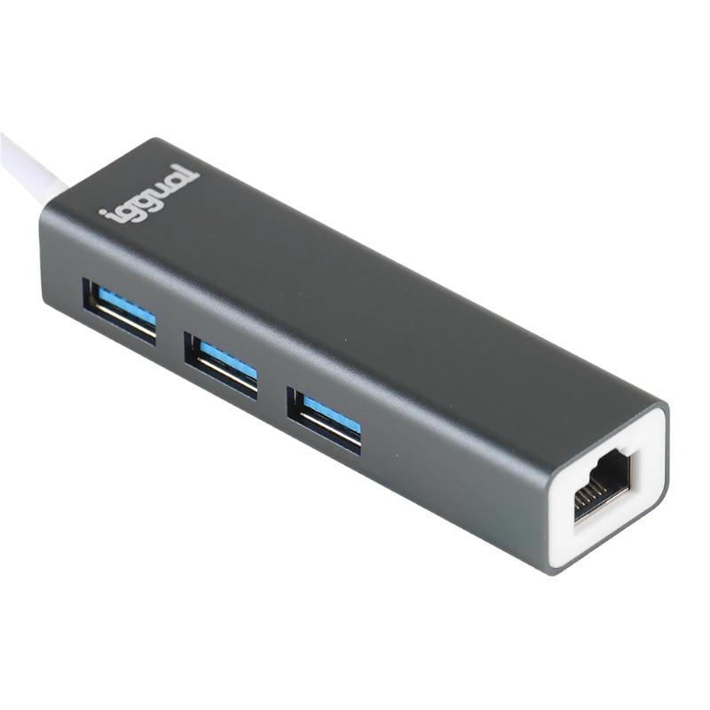iggual IGG319260 base & duplicador de portas Com fios USB 3.2 Gen 1 (3.1 Gen 1) Type-A Preto - Imagem de Detalhe 11