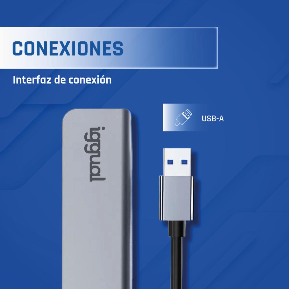 iggual IGG319246 hub de interface USB 3.2 Gen 1 (3.1 Gen 1) Type-C 5000 Mbit/s Prateado - Imagem de Detalhe 13