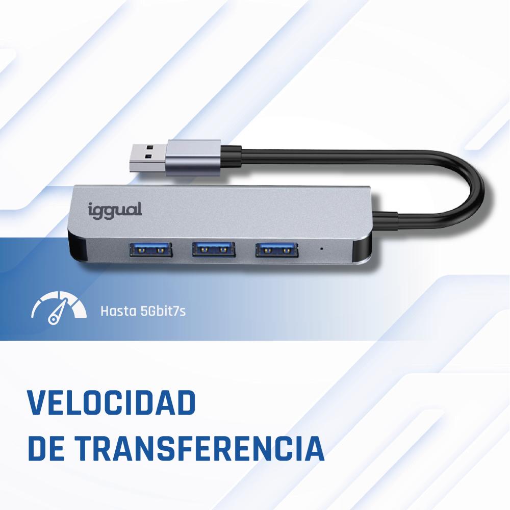 iggual IGG319246 hub de interface USB 3.2 Gen 1 (3.1 Gen 1) Type-C 5000 Mbit/s Prateado - Imagem de Detalhe 14