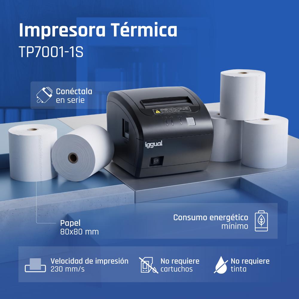 iggual TP7001-1S 203 x 203 DPI Com fios Trasferência termal Impressora POS - Imagem de Detalhe 14