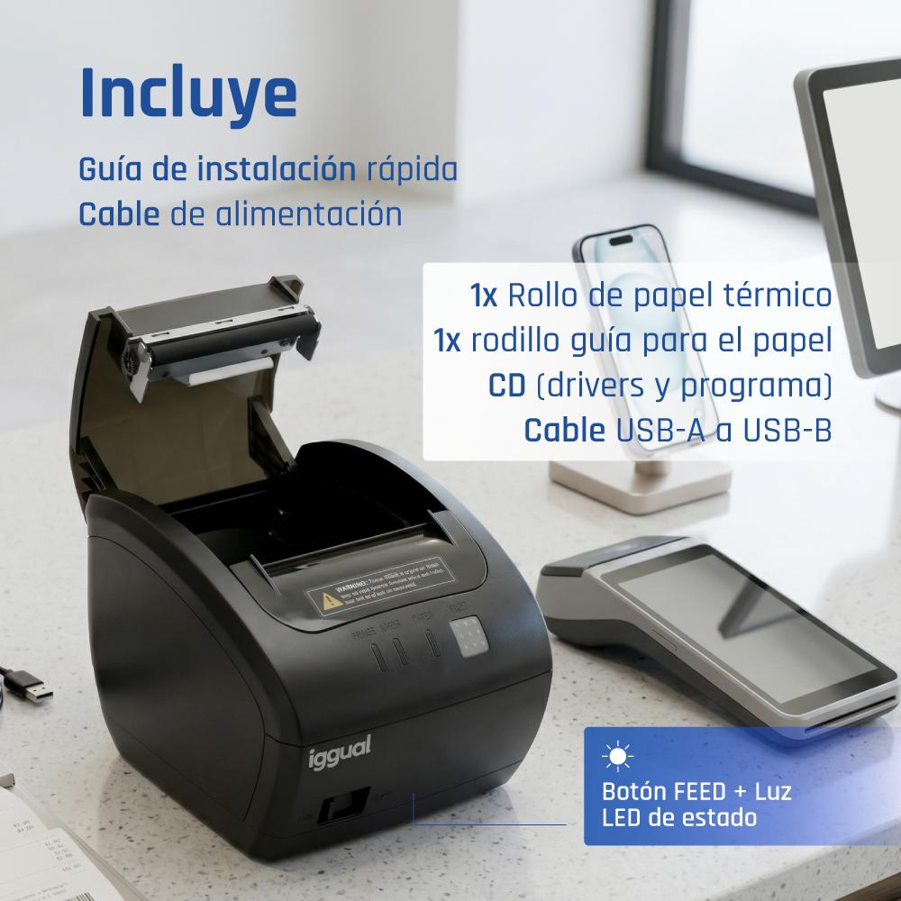 iggual TP7001-1S 203 x 203 DPI Com fios Trasferência termal Impressora POS - Imagem de Detalhe 18